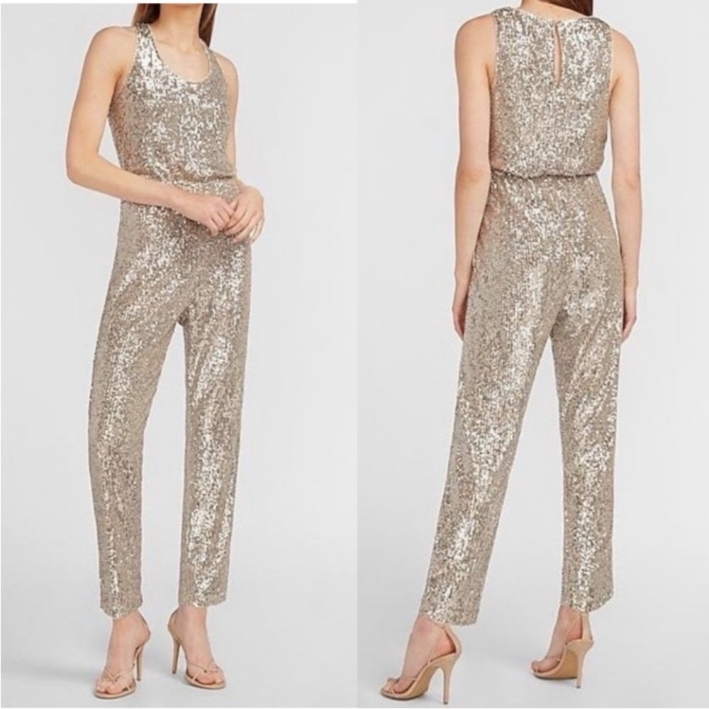 NWT Express sequined jumpsuit